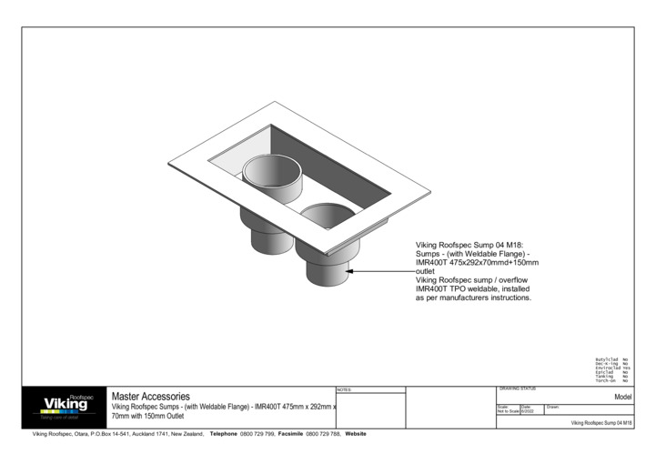 Sump 150mm (IMR400T) Model