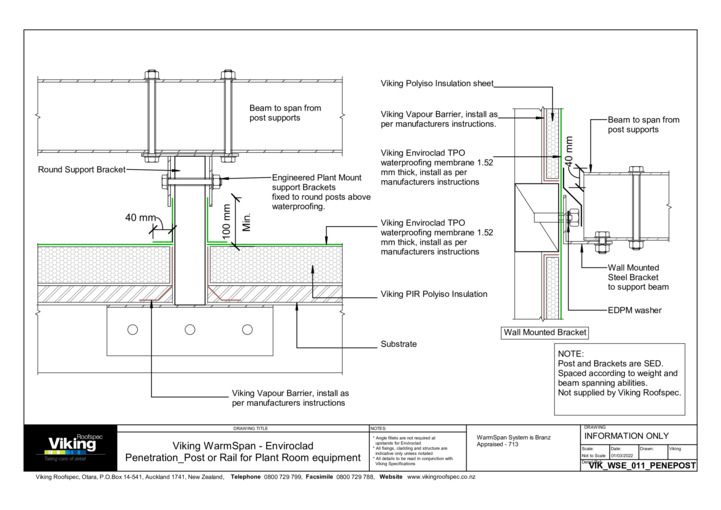 Post or Rail for Plant Room Equipment 011