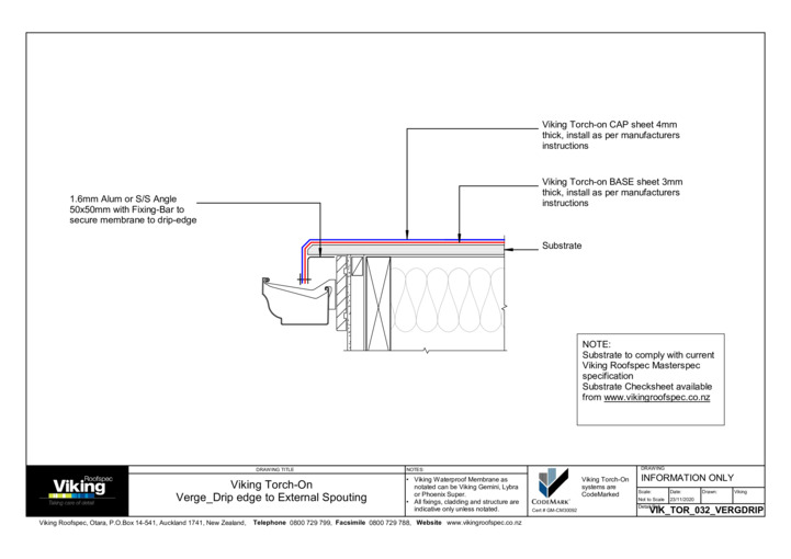 Drip Edge to External Spouting 032