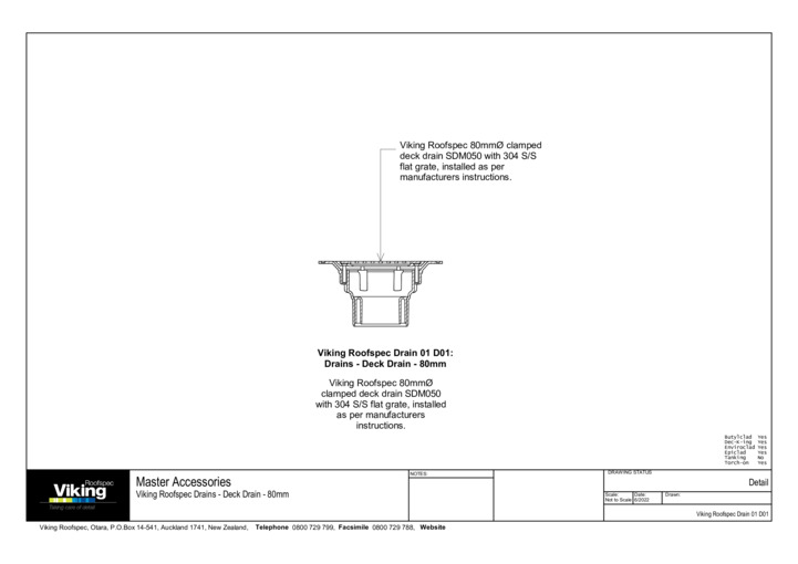 Deck Drain 80mm Detail
