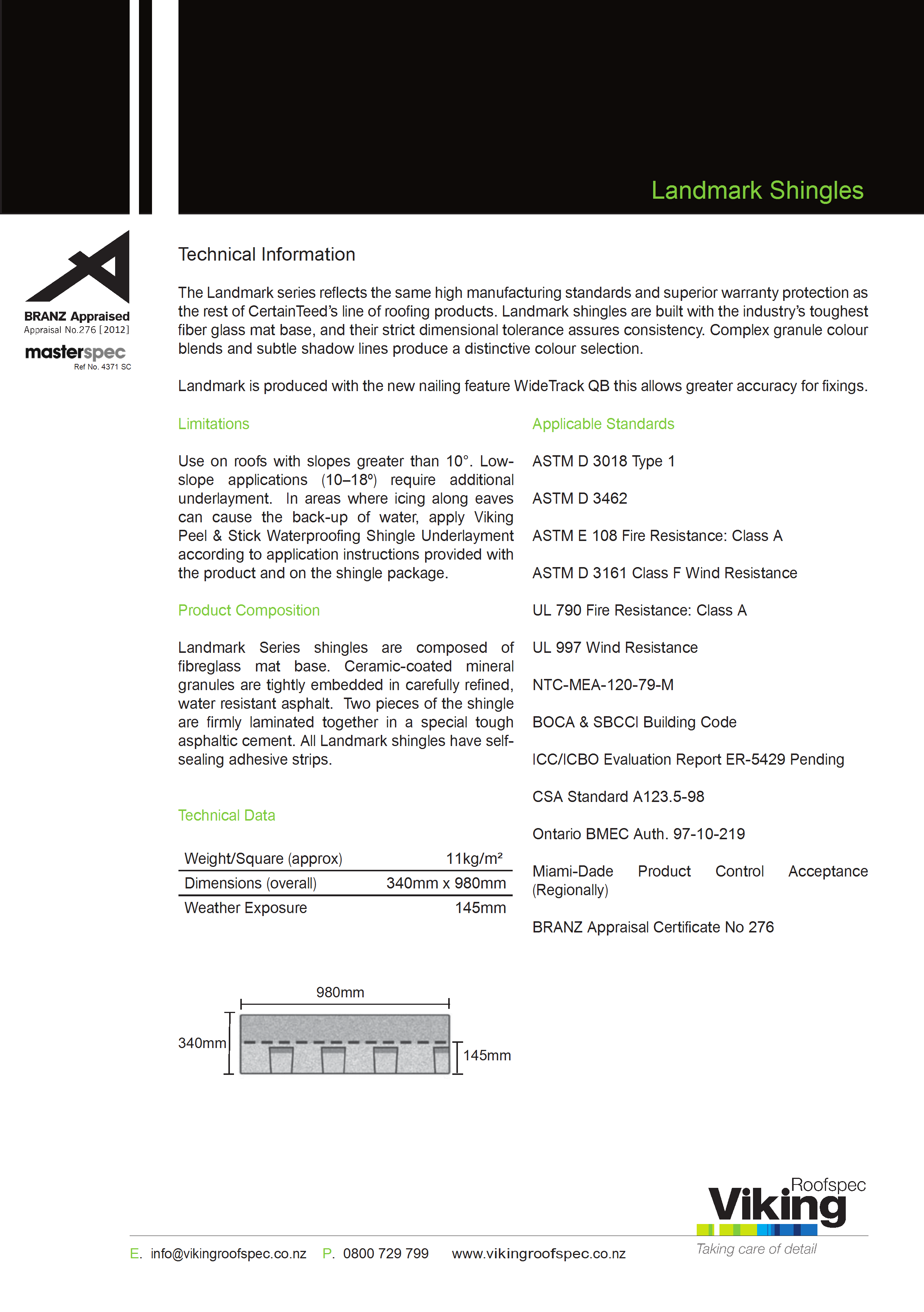 CertainTeed Landmark Technical Information