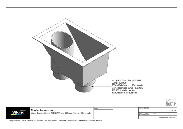 Sump 150mm (IMR130) Model