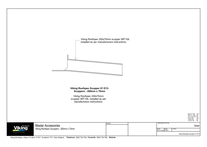 Scupper 200x75mm Detail
