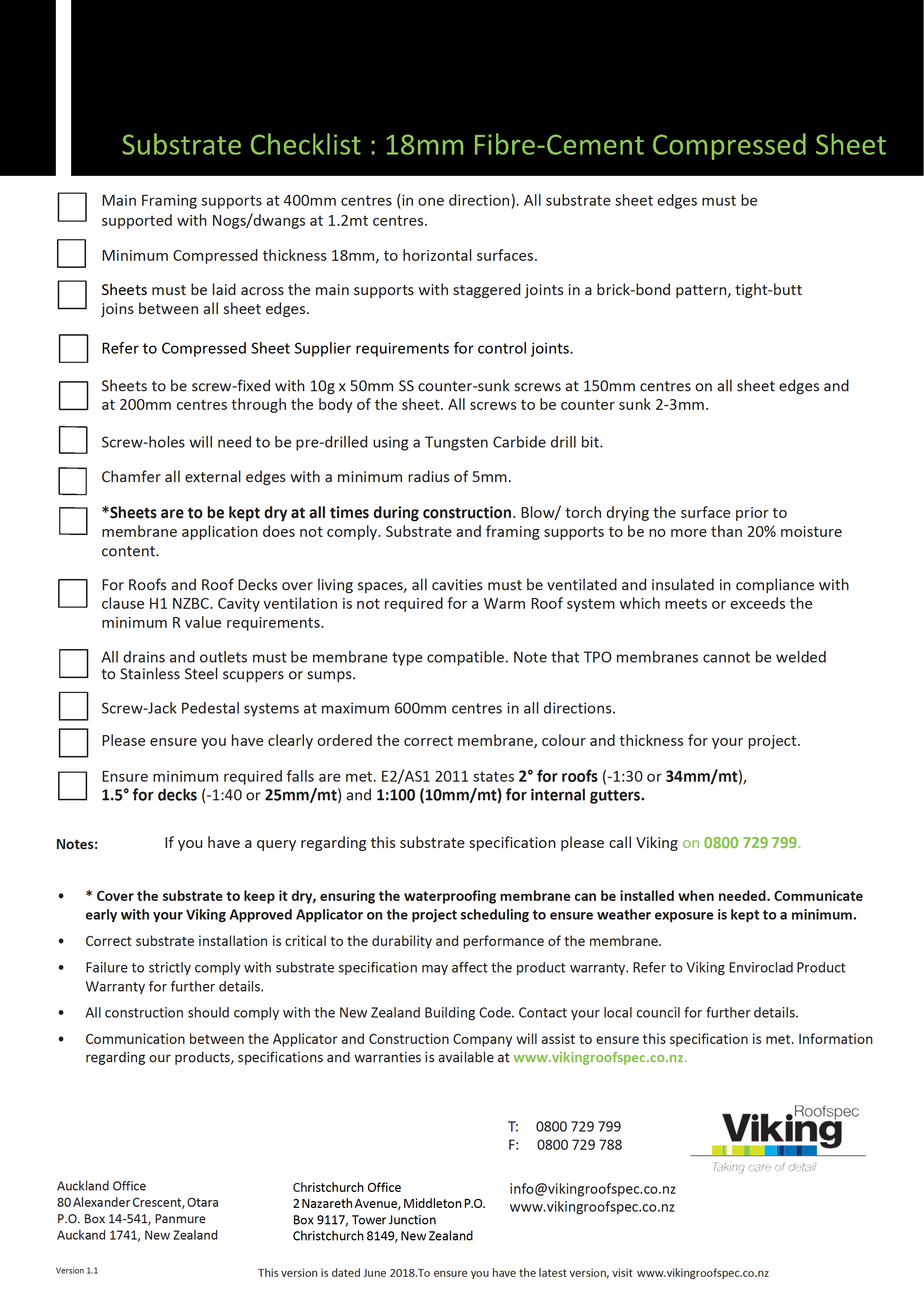 WarmSpan Substrate Checklist - Metal Deck
