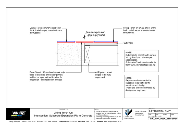 Intersection - Substrate Expansion Ply to Concrete 062a